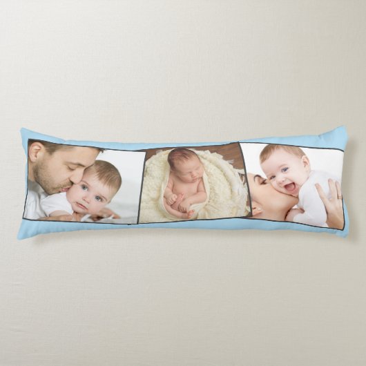 ベビーフォトジグザグ写真モンタージュカスタム ボディピロー (正面)