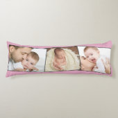 ベビーフォトジグザグ写真モンタージュパーソナライズされた ボディピロー (正面)
