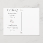 ベビーフォトタイポグラフィ名の状態 案内ポストカード (裏面)