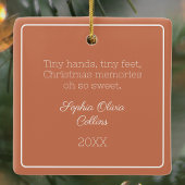 ベビーフォトテラコッタモダンホリデー素朴スクリプト セラミックオーナメント
