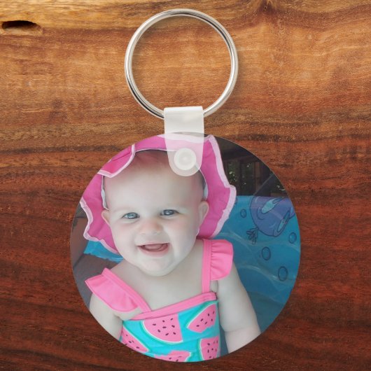 ベビーフォトパーソナライズされたキーチェーン キーホルダー (正面)