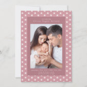 ベビーフォトピンクスターズ誕生 案内状 (正面)