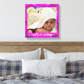 ベビーフォトピンク抽象芸術フレームキャンバス印刷 キャンバスプリント (インサイチュ (寝室))