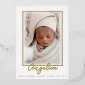 ベビーフォトフォイル出生通知カード 箔シーズンカード (正面)