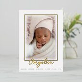 ベビーフォトフォイル出生通知カード 箔シーズンカード (立ち正面)