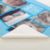 ベビーフォトブランケットの名前とパーソナライズされた文字 シェルパブランケット (3/4)