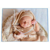 ベビーフォトブルーラージ抱き枕 ラージペーパーバッグ (正面)