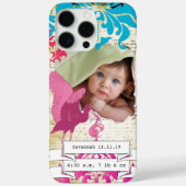 ベビーフォトベビー統計ダマスク焼けエッジiPhone Case-Mate iPhoneケース (裏面)