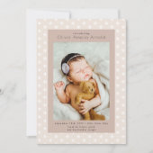 ベビーフォトボーホスターズ誕生 案内状 (正面)