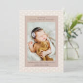 ベビーフォトボーホスターズ誕生 案内状 (スタンド正面)