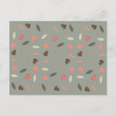 ベビーフォトモノグラムウッドランド動物誕生 案内ポストカード (裏面)