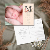 ベビーフォトモノグラム誕生のお知らせ ポストカード