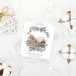 ベビーフォトユーカリモダングレイ 案内状