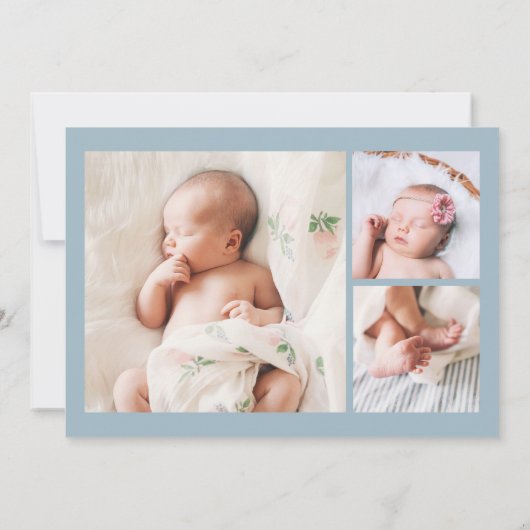 ベビーフォトリトルラム誕生 案内状 (裏面)