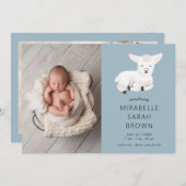 ベビーフォトリトルラム誕生 案内状 (正面/裏面)