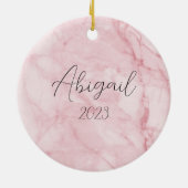 ベビーフォト初めてのクリスマスカスタムセラミックオーナメント セラミックオーナメント (裏面)