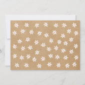 ベビーフォト素朴ボホフローラサンキュー誕生 案内状 (裏面)