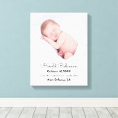 ベビーフォト誕生の状態シンプルモダン キャンバスプリント (インサイチュ (ウッドフロア))