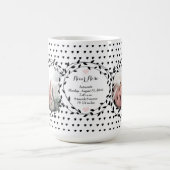 ベビーフォト誕生レコードBaby Girl Stats コーヒーマグカップ (中央)