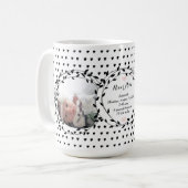 ベビーフォト誕生レコードBaby Girl Stats コーヒーマグカップ (正面左)