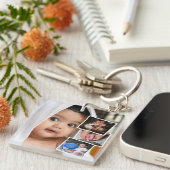ベビーフォト4写真モンタージュ キーホルダー (正面右)