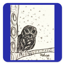 ベビーフクロウが夜に潜る