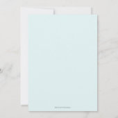 ベビーフクロウとバルーンベビー男女兼用シャワー 招待状 (裏面)