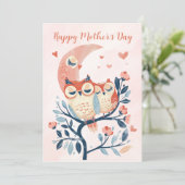 ベビーフクロウと母は母のデイカードを愛する 招待状 (スタンド正面)
