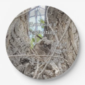 ベビーフクロウの卒業生 ペーパープレート (正面)