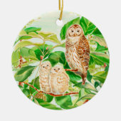 ベビーフクロウオーナメント セラミックオーナメント (正面)
