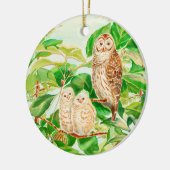 ベビーフクロウオーナメント セラミックオーナメント (左)