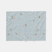 ベビーフクロウズオンウィンタースノーウィーズ フリースブランケット (正面(横))