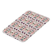 ベビーフクロウズオンピンクパターン マグネット (左側)