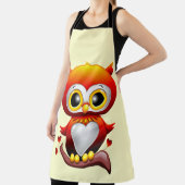 ベビーフクロウラブハート漫画 エプロン (インサイチュ)