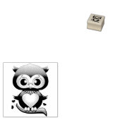 ベビーフクロウラブハート漫画 ラバースタンプ (押印)