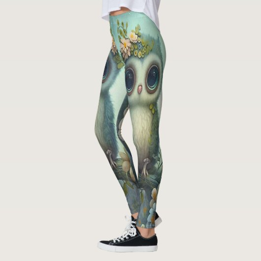 ベビーフクロウレギンス – かわいい レギンス (左)