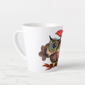 ベビーフクロウ帽子とギフトクリスマスマグ カフェラテマグ (左アングル)