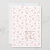 ベビーフクロウ淡いピンク 招待状 (裏面)