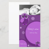 ベビーフクロウ発表 案内状 (正面/裏面)