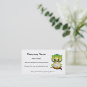 ベビーフクロウ紙工芸デザイン名刺 名刺 (スタンド正面)