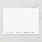 ベビーフクロウ葉書と聖句 ポストカード (裏面)