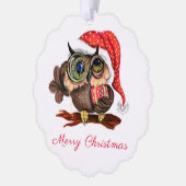 ベビーフクロウ贈答品クリスマスオーナメントカード オーナメントカード (左)