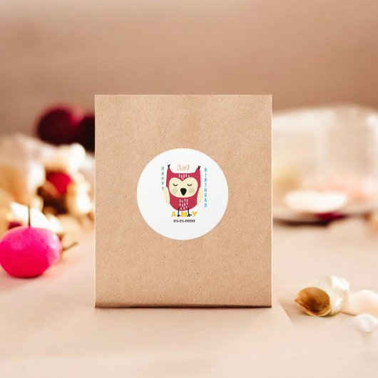 ベビーフクロウ1歳 ラウンドシール