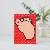 ベビーフットプリントのライトスキン ポストカード (スタンド正面)