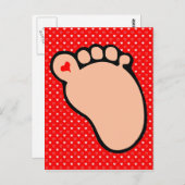 ベビーフットプリントのライトスキン ポストカード (正面/裏面)