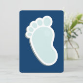 ベビーフットプリントベビーシャワー 招待状 (スタンド正面)