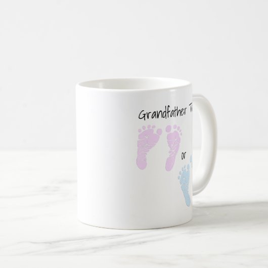 ベビーフットプリント祖父が発表する コーヒーマグカップ (正面右)