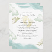 ベビーフットプリント記念カード 案内状 (正面/裏面)