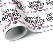 ベビーフューチャーホッケースターガールズピンクホッケースティック ラッピングペーパー (ロールコーナー)