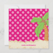 ベビーフラガールファースト誕生日招待状 招待状 (裏面)